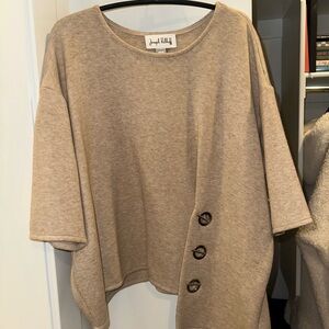 Joseph Ribkoff Beige Buttoned Top